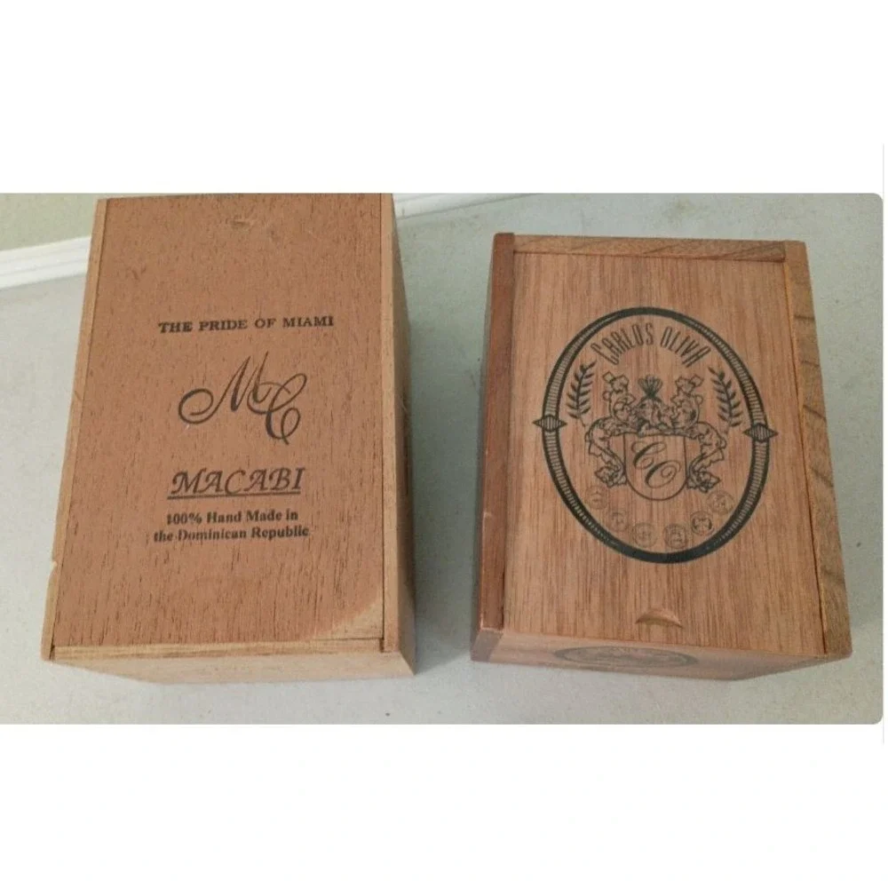 Lot of 6 Empty Wooden Cigar Boxes
